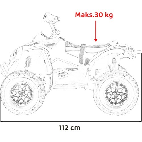 Kvadricikls Maverick ATV balts
