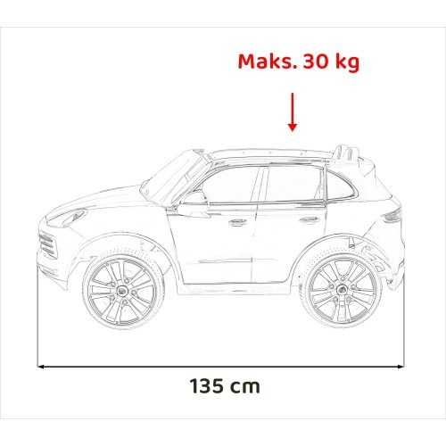 Электромобиль Porsche Cayenne S, белый