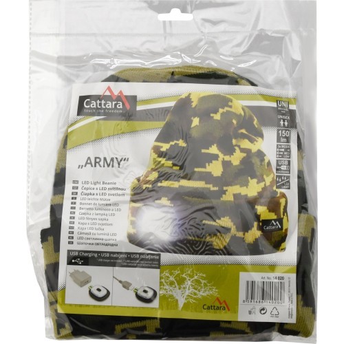 Cap with LED flashlight Cattara Army