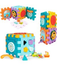 Izglītojošs interaktīvais šķirotājs kubs skaņas 6in1