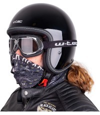 Chopper ķivere W-TEC Badachos w/ Atavist brilles - Black Glossy