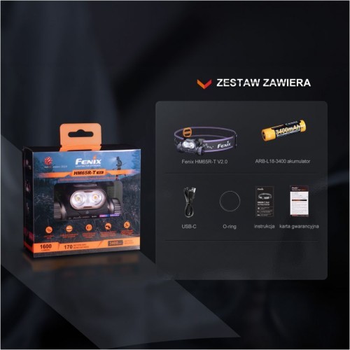Fenix HM65R-T V2.0 LED galvas lukturis