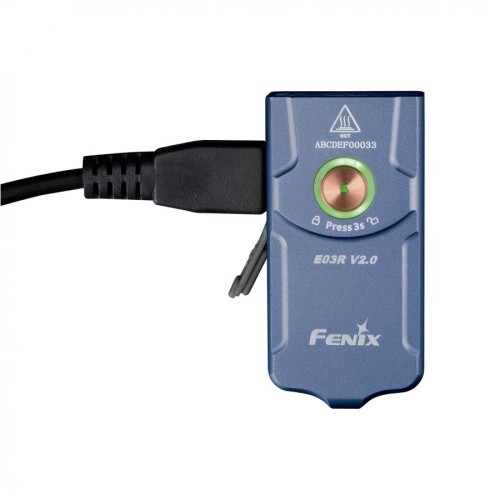 Светодиодный фонарь Fenix E03R V2.0, синий