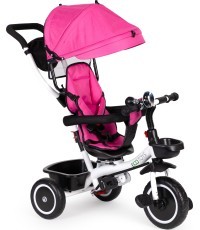 Tricikls ar grozāmu sēdekli Eco Toys, rozā krāsā