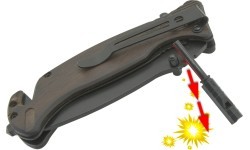 Saliekams nazis ar fiksatoru, melns asmens, 21,7 cm