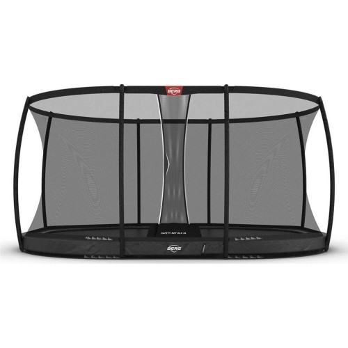 BERG Grand Champion InGround 520 pelēks + drošības tīkls DLX XL