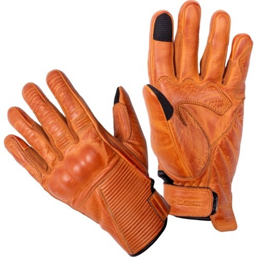Leather Motorcycle Gloves W-TEC Kruegero - Brown