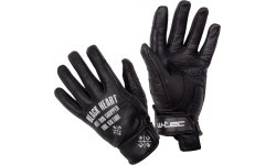 Кожаные летние мотоциклетные перчатки W-TEC Black Heart Darios - Чёрный