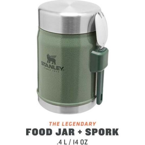 Thermos For Food Stanley Classic Legendary 0.4L, Green, With Spork