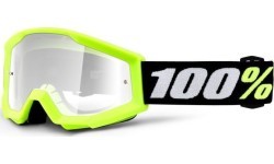 Motokrosa brilles 100% Strata Mini - Gron Red, Clear Plexi