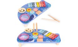 Muzikālais galds ar instrumentiem, jūras tēma, ECOTOYS