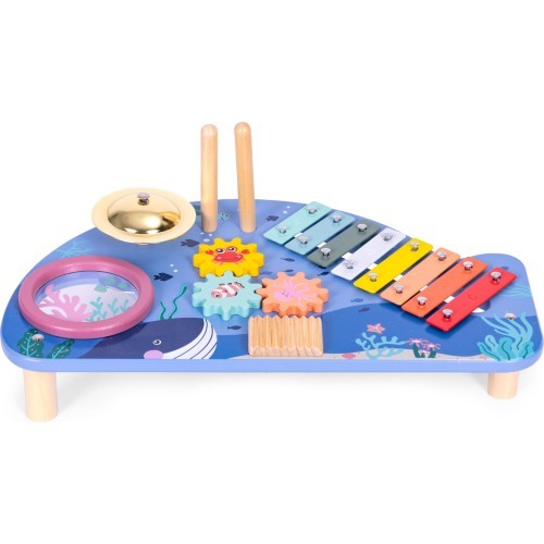 Muzikālais galds ar instrumentiem, jūras tēma, ECOTOYS
