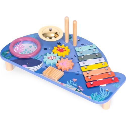 Музыкальный столик с инструментами, морская тема, ECOTOYS