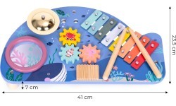 Instrument table music table dulcimer cymbal percussion cymbal grater marine theme ECOTOYS