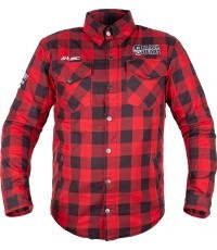 Motorcycle Shirt W-TEC Black Heart Rattlesneak - červeno-černá kostkovaná
