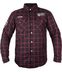 Motorcycle Shirt W-TEC Black Heart Rattlesneak - černá s červeným pruhem