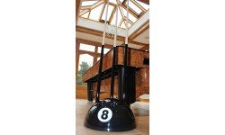 Biljarda statīvs 9 nūjām Buffalo 8-Ball, melns