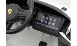 Elektromobilis Porsche Spyder RS 718, balts