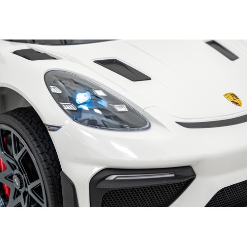 Elektromobilis Porsche Spyder RS 718, balts