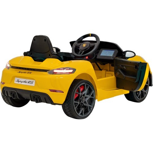 Электромобиль Porsche Spyder RS 718, жёлтый MP4