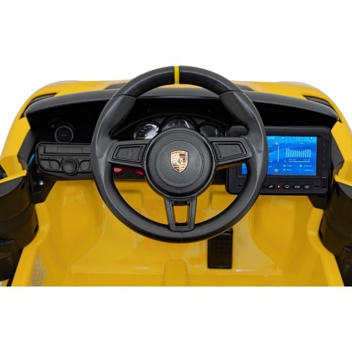 Электромобиль Porsche Spyder RS 718, жёлтый MP4