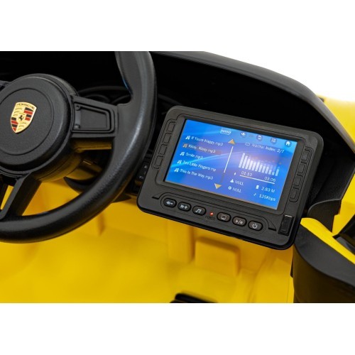 Elektromobilis Porsche Spyder RS 718, dzeltens MP4
