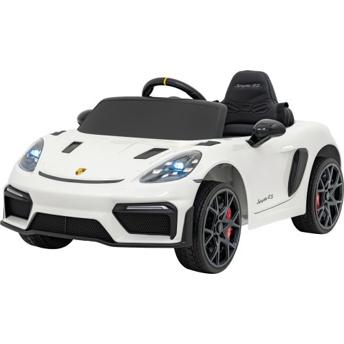 Электромобиль Porsche Spyder RS 718, белый, MP4