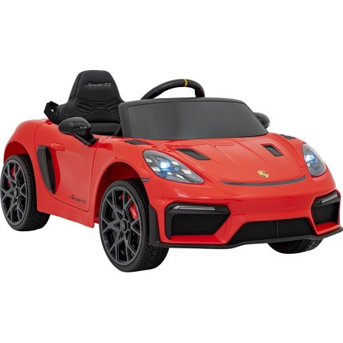 Elektromobilis Porsche Spyder RS 718 sarkans MP4