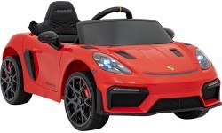 Elektromobilis Porsche Spyder RS 718 sarkans MP4