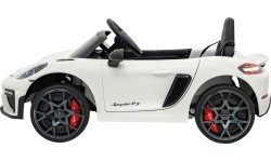 Электромобиль Porsche Spyder RS 718, белый, MP4