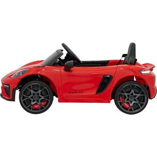 Elektromobilis Porsche Spyder RS 718 sarkans MP4