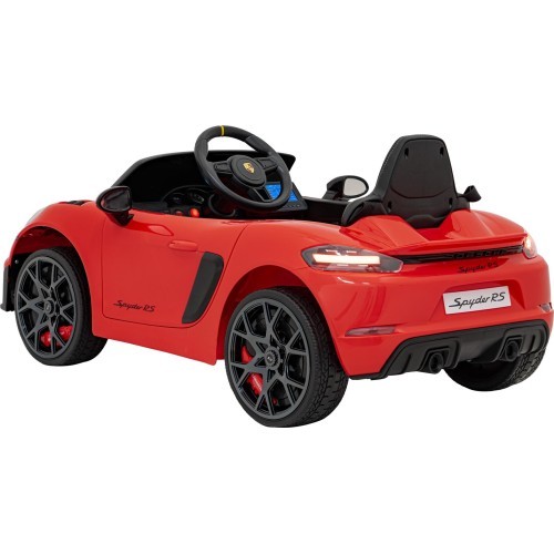 Elektromobilis Porsche Spyder RS 718 sarkans MP4