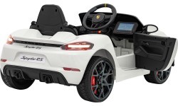 Электромобиль Porsche Spyder RS 718, белый, MP4