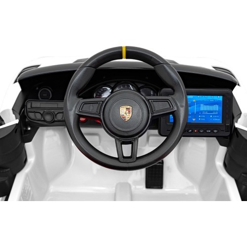 Elektromobilis Porsche Spyder RS 718, balts, MP4