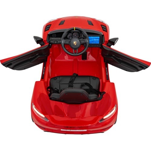 Elektromobilis Porsche Spyder RS 718 sarkans MP4