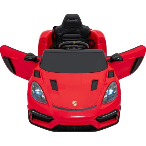 Elektromobilis Porsche Spyder RS 718 sarkans MP4