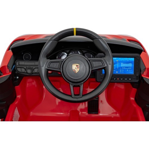 Elektromobilis Porsche Spyder RS 718 sarkans MP4