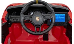 Электромобиль Porsche Spyder RS 718 красный MP4