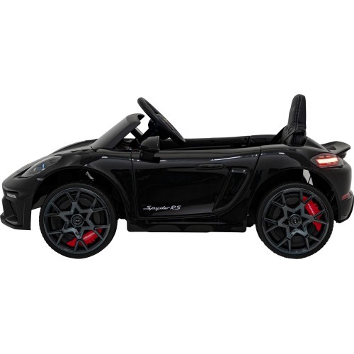 Bērnu elektromobilis Porsche Spyder RS 718 melns MP4