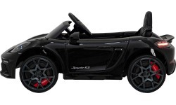 Bērnu elektromobilis Porsche Spyder RS 718 melns MP4