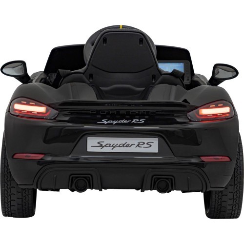 Bērnu elektromobilis Porsche Spyder RS 718 melns MP4