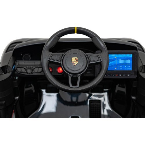 Детский электромобиль Porsche Spyder RS 718 чёрный MP4