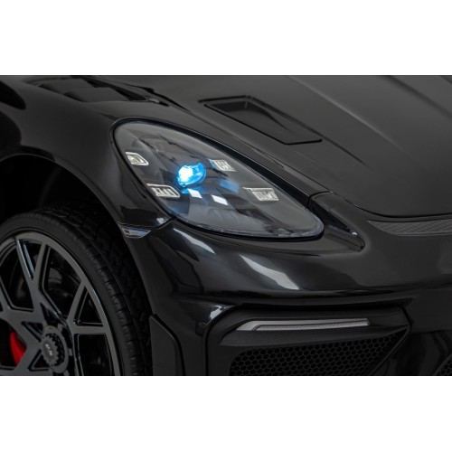Bērnu elektromobilis Porsche Spyder RS 718 melns MP4