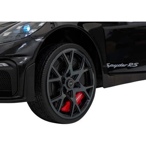 Bērnu elektromobilis Porsche Spyder RS 718 melns MP4