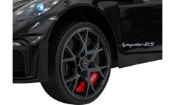 Bērnu elektromobilis Porsche Spyder RS 718 melns MP4