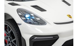 Elektromobilis Porsche Spyder RS 718, balts