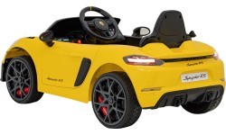 Elektromobilis Porsche Spyder RS 718, dzeltens