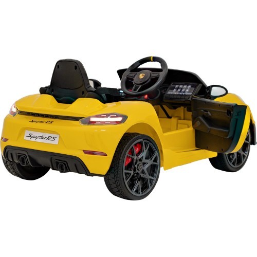 Elektromobilis Porsche Spyder RS 718, dzeltens
