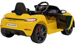 Elektromobilis Porsche Spyder RS 718, dzeltens
