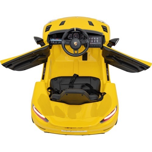 Elektromobilis Porsche Spyder RS 718, dzeltens
